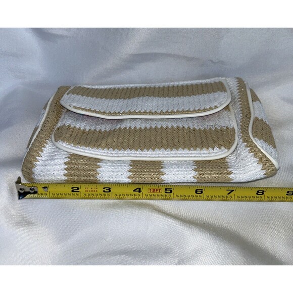 Vera Bradley Striped Wristlet in Natural Stripe With Metallic Threading NWT - Picture 7 of 9